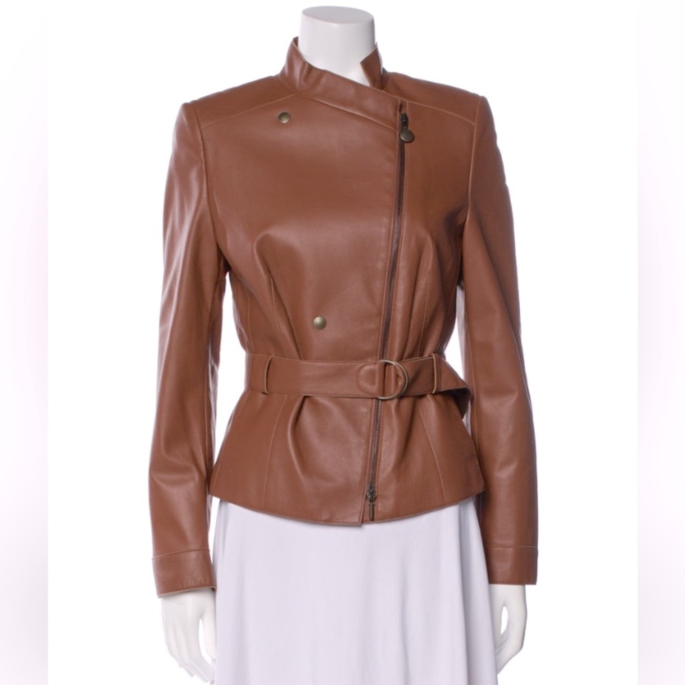 Akris Punto Leather Evening Jacket